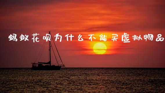 蚂蚁花呗为什么不能买虚拟物品_https://m.fsyjjx.cn_股指期货保证金_第1张