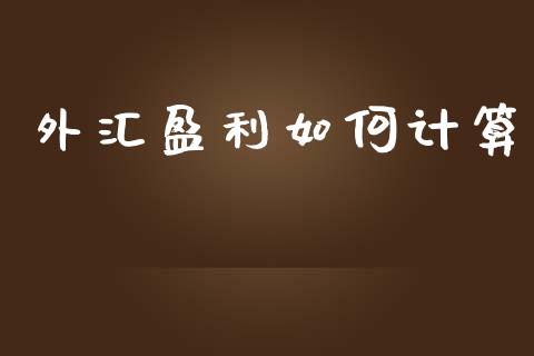 外汇盈利如何计算_https://m.fsyjjx.cn_期货如何开户_第1张