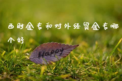 西财金专和对外经贸金专哪个好_https://m.fsyjjx.cn_期货保证金计算_第1张