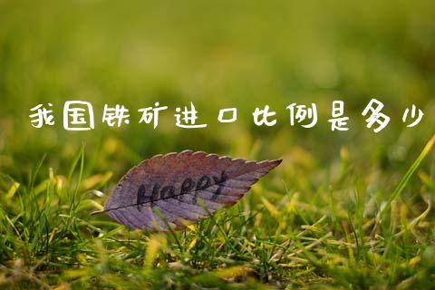 我国铁矿进口比例是多少_https://m.fsyjjx.cn_期货保证金_第1张