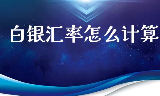 白银汇率怎么计算_https://m.fsyjjx.cn_股指期货保证金_第1张