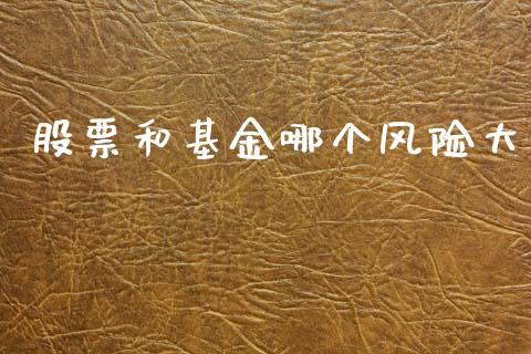 股票和基金哪个风险大_https://m.fsyjjx.cn_期货保证金计算_第1张