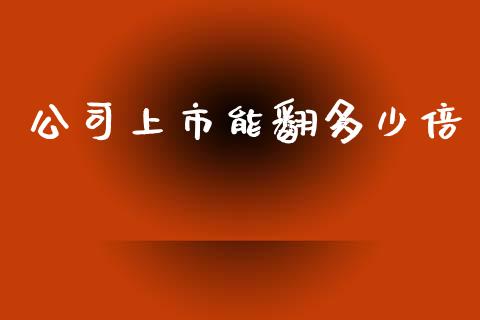 公司上市能翻多少倍_https://m.fsyjjx.cn_股指期货保证金_第1张