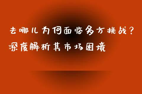 去哪儿为何面临多方挑战？深度解析其市场困境_https://m.fsyjjx.cn_期货保证金计算_第1张