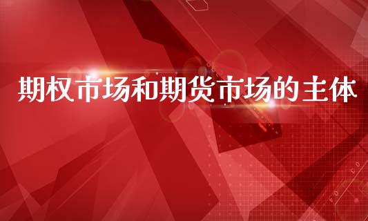 期权市场和期货市场的主体_https://m.fsyjjx.cn_股指期货保证金_第1张