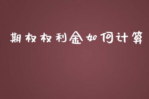 期权权利金如何计算_https://m.fsyjjx.cn_期货保证金_第1张