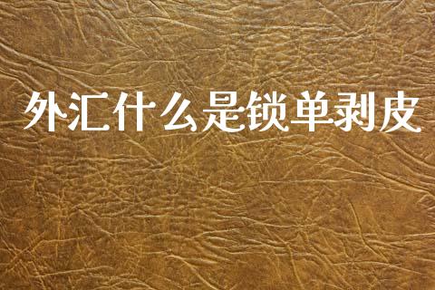 外汇什么是锁单剥皮_https://m.fsyjjx.cn_股指期货保证金_第1张