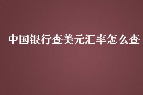 中国银行查美元汇率怎么查_https://m.fsyjjx.cn_股指期货保证金_第1张