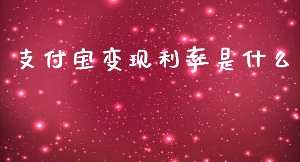 支付宝变现利率是什么_https://m.fsyjjx.cn_期货保证金计算_第1张