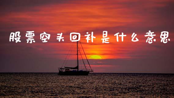 股票空头回补是什么意思_https://m.fsyjjx.cn_股指期货保证金_第1张