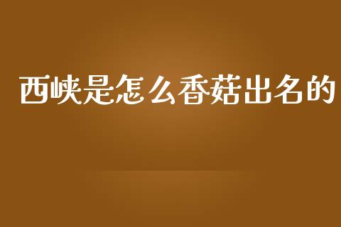 西峡是怎么香菇出名的_https://m.fsyjjx.cn_股指期货保证金_第1张