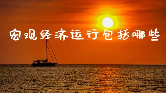 宏观经济运行包括哪些_https://m.fsyjjx.cn_期货保证金计算_第1张