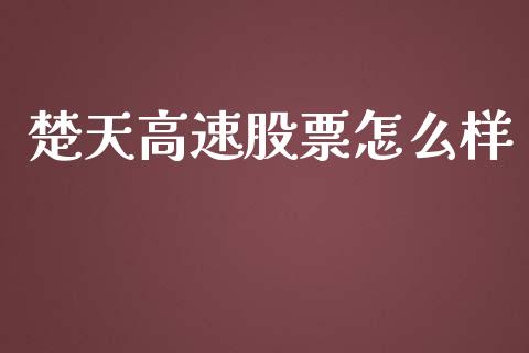 楚天高速股票怎么样_https://m.fsyjjx.cn_期货如何开户_第1张