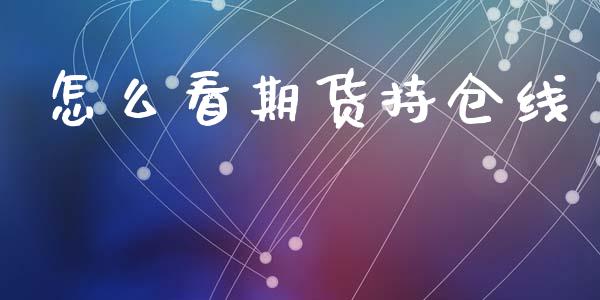 怎么看期货持仓线_https://m.fsyjjx.cn_期货保证金计算_第1张