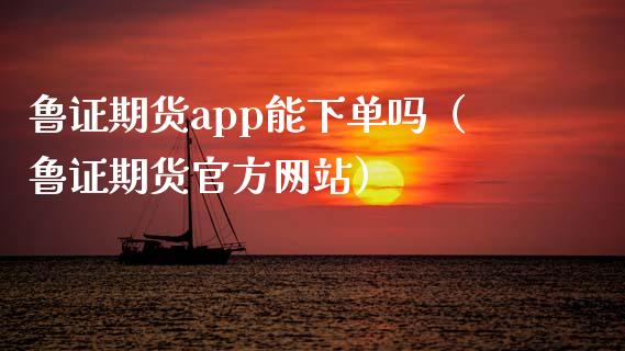 鲁证期货app能下单吗（鲁证期货官方网站）_https://m.fsyjjx.cn_期货如何开户_第1张