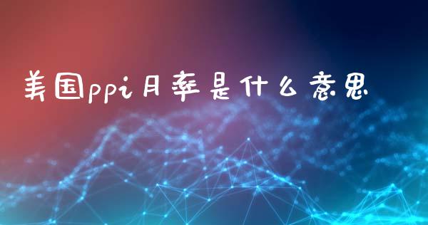 美国ppi月率是什么意思_https://m.fsyjjx.cn_股指期货保证金_第1张