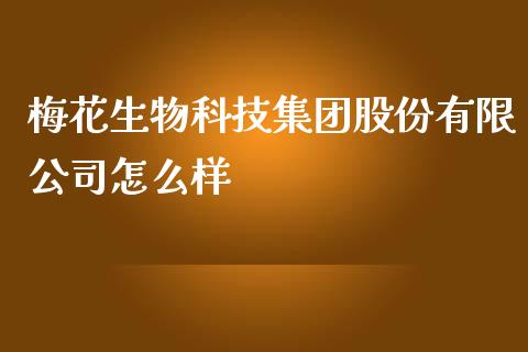 梅花生物科技集团股份有限公司怎么样_https://m.fsyjjx.cn_期货保证金计算_第1张