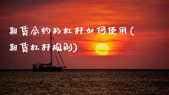 期货合约的杠杆如何使用(期货杠杆规则)_https://m.fsyjjx.cn_股指期货保证金_第1张