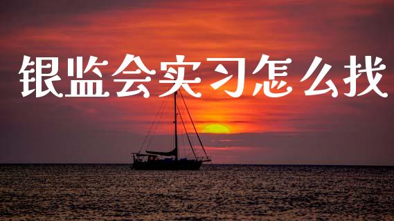 银监会实习怎么找_https://m.fsyjjx.cn_期货保证金_第1张
