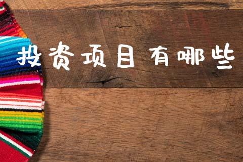 投资项目有哪些_https://m.fsyjjx.cn_期货保证金_第1张