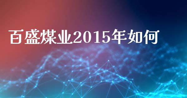 百盛煤业2015年如何_https://m.fsyjjx.cn_期货保证金计算_第1张