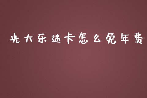 光大乐迷卡怎么免年费_https://m.fsyjjx.cn_期货保证金计算_第1张