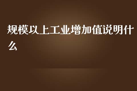 规模以上工业增加值说明什么_https://m.fsyjjx.cn_期货保证金计算_第1张