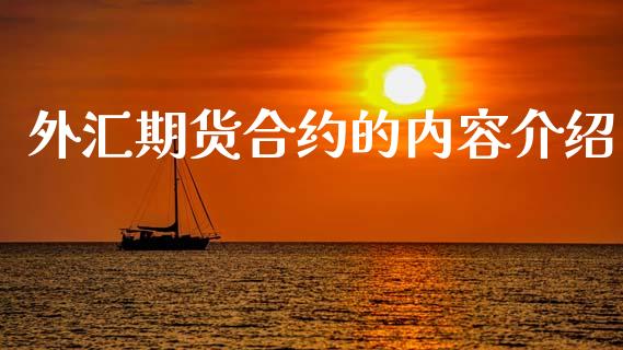 外汇期货合约的内容介绍_https://m.fsyjjx.cn_股指期货保证金_第1张