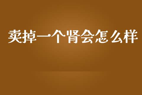 卖掉一个肾会怎么样_https://m.fsyjjx.cn_股指期货保证金_第1张