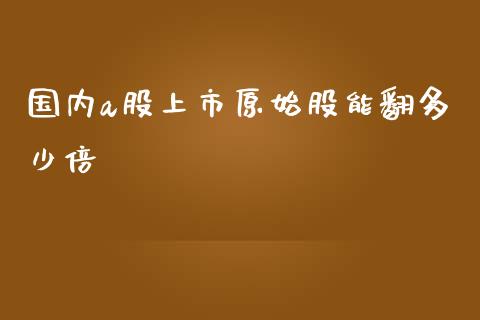 国内a股上市原始股能翻多少倍_https://m.fsyjjx.cn_股指期货保证金_第1张