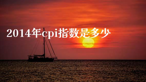 2014年cpi指数是多少_https://m.fsyjjx.cn_股指期货保证金_第1张