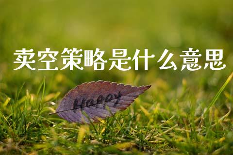 卖空策略是什么意思_期货保证金计算_第1张_期货如何开户_期货保证金_期货保证金计算_股指期货保证金 卖空策略是什么意思_https://m.fsyjjx.cn_期货保证金计算_第1张