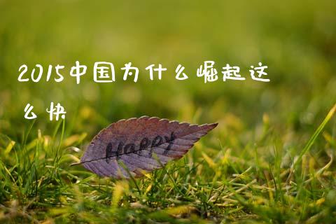 2015中国为什么崛起这么快_https://m.fsyjjx.cn_期货如何开户_第1张