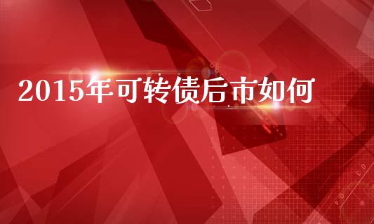 2015年可转债后市如何_https://m.fsyjjx.cn_股指期货保证金_第1张