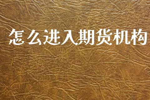 怎么进入期货机构_https://m.fsyjjx.cn_期货如何开户_第1张
