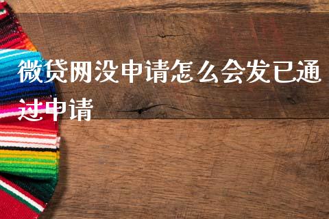 微贷网没申请怎么会发已通过申请_https://m.fsyjjx.cn_期货保证金计算_第1张