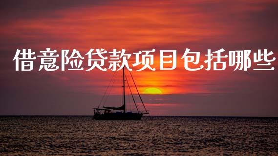 借意险贷款项目包括哪些_https://m.fsyjjx.cn_期货如何开户_第1张