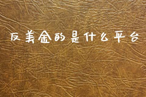 反美金的是什么平台_https://m.fsyjjx.cn_股指期货保证金_第1张