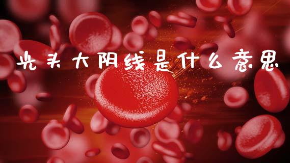 光头大阴线是什么意思_https://m.fsyjjx.cn_期货保证金计算_第1张