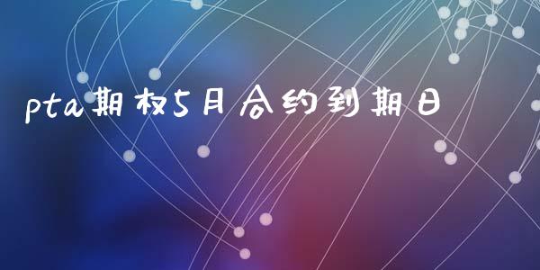pta期权5月合约到期日_https://m.fsyjjx.cn_期货保证金_第1张