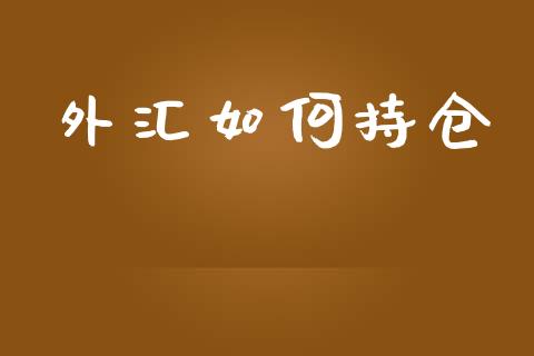 外汇如何持仓_https://m.fsyjjx.cn_股指期货保证金_第1张