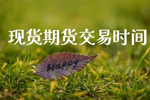 现货期货交易时间_https://m.fsyjjx.cn_期货保证金计算_第1张
