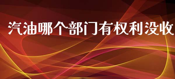 汽油哪个部门有权利没收_https://m.fsyjjx.cn_期货保证金_第1张