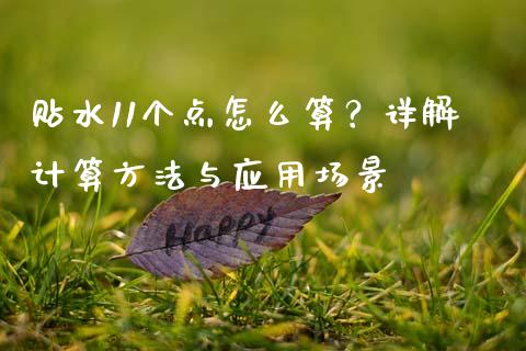 贴水11个点怎么算？详解计算方法与应用场景_https://m.fsyjjx.cn_股指期货保证金_第1张