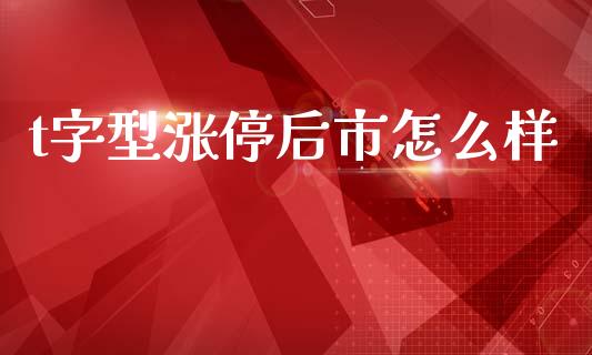 t字型涨停后市怎么样_https://m.fsyjjx.cn_期货保证金计算_第1张