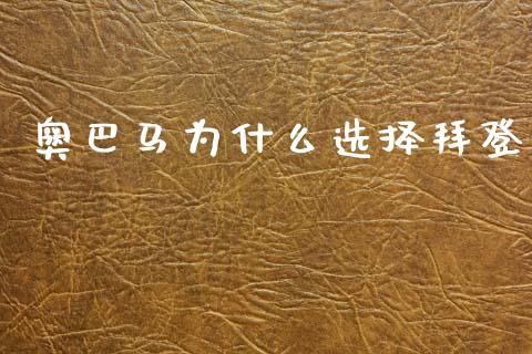 奥巴马为什么选择拜登_https://m.fsyjjx.cn_期货保证金计算_第1张