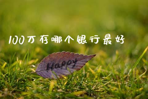 100万存哪个银行最好_https://m.fsyjjx.cn_期货保证金计算_第1张