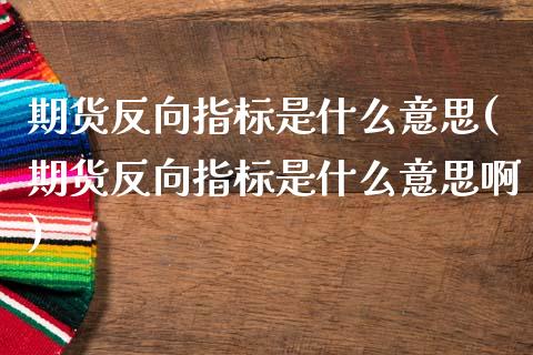 期货反向指标是什么意思(期货反向指标是什么意思啊)_https://m.fsyjjx.cn_股指期货保证金_第1张