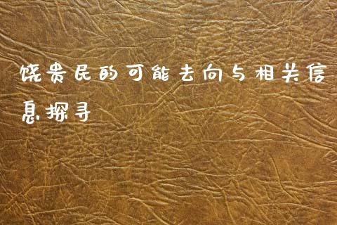 饶贵民的可能去向与相关信息探寻_https://m.fsyjjx.cn_股指期货保证金_第1张