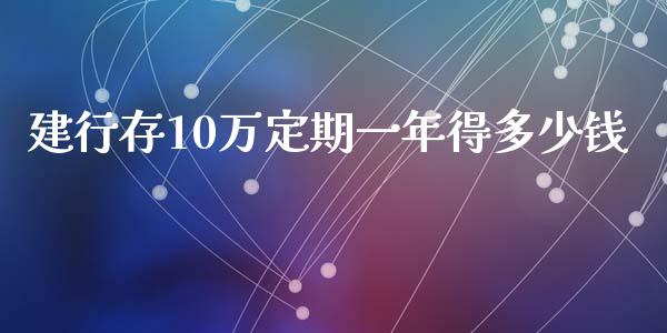 建行存10万定期一年得多少钱_https://m.fsyjjx.cn_股指期货保证金_第1张